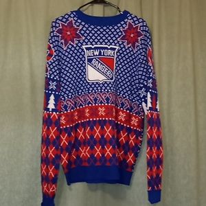 NY Rangers ugly Christmas sweater